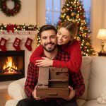 TESLYAR Wood Phone Docking Station with Drawer - Nightstand Organizer - Desk Organizer for Husband - Birthday Gifts for Men, Dad, Anniversary Idea, Key Holder Stand Watch & Accessories (Bourbon Brown) - Image 9