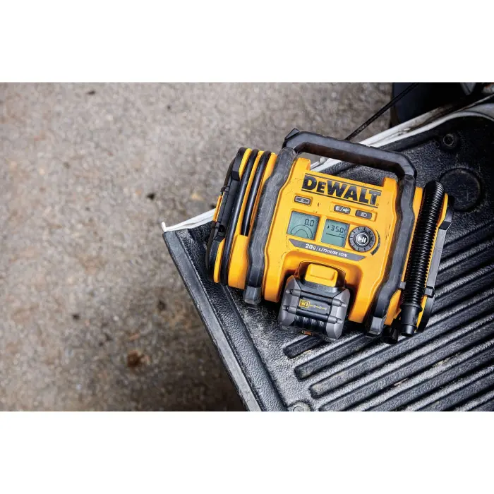 DEWALT Tire Inflator Portable Air Compressor 20V MAX, Car Air Pump with Automatic Shut Off, LED Light, Tool Only (DCC020IB) - Image 5