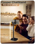 COOPER ChatStand, Adjustable Cell Phone Stand for Desk, Phone Stand for Recording, iPhone Holder for Filming, Small Tripod for iPhone, Fits Samsung, Android Smartphones, (Night Black) - Image 7