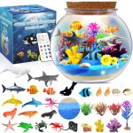 Ocean Light Up Terrarium Kit for Kids - LED Night Light Ocean Birthday Gifts for Girls & Boys Ages 4 5 6 7 8-12, Kids Arts & Crafts Kit,Christmas Gifts