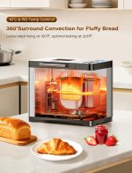 KBS 2LB 19-in-1 Programmable Bread Maker, Stainless Steel Bread Machine with Nonstick Ceramic Pan,650W Bread Maker Machine with 15H Timer&1H Keep Warm,Sourdough,Gluten Free,3 Colors,53 Recipes,Silver - Image 5