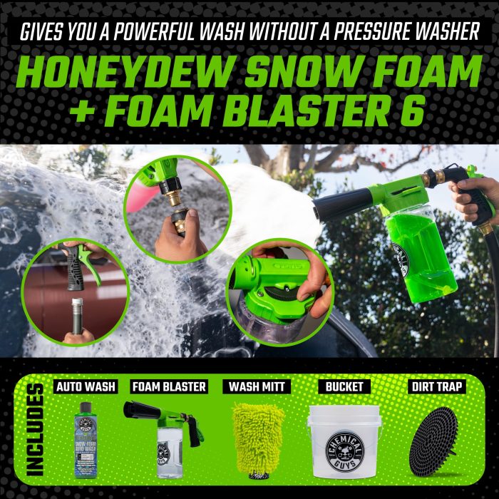 Chemical Guys Car Wash Kit 14-Pc Arsenal Builder - with Foam Blaster, Wash Bucket, Towels, Applicators, and 16 oz Soaps, Waxes, and Cleaners - Complete Car Detailing Gift Set, Works with Garden Hose - Image 7