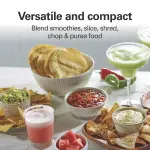 Hamilton Beach Stack & Snap 4-Cup Mini Food Processor & Vegetable Chopper, 250 Watts, for Slicing, Shredding, and Puree, Black (70510) - Image 8