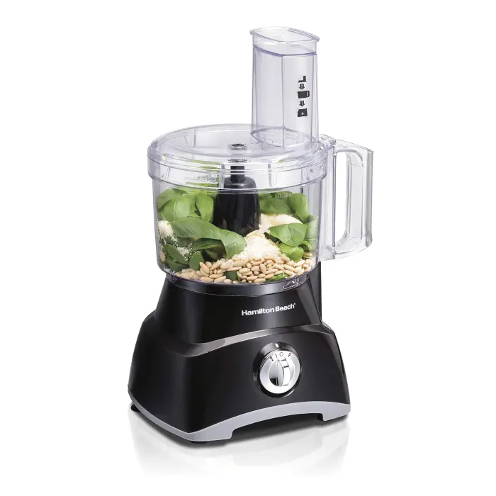 81k-PgciolL Hamilton Beach Food Processor & Vegetable Chopper for Slicing, Shredding, Mincing, and Puree, 8 Cup, Black - Image 1