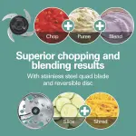 Hamilton Beach Stack & Snap 4-Cup Mini Food Processor & Vegetable Chopper, 250 Watts, for Slicing, Shredding, and Puree, Black (70510) - Image 6