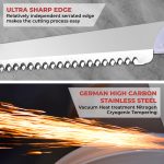 Prikoi Electric Knife - Carving Knife Set, Easy-Slice Serrated Edge Blades for Meat, Bread, Turkey, Ribs, Fillet, DIY, Ergonomic Handle + 2 Blades for Raw & Cooked Food New Upgrade(Faux Wood) - Image 6