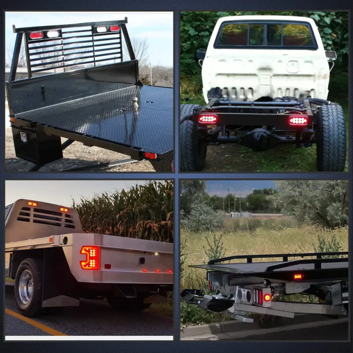 Nilight - TL-01 6" Oval Red LED Tail 2PCS w/Surface Mount Grommets Plugs IP65 Waterproof Stop Brake Turn Trailer Lights for RV Truck Jeep - Image 2