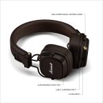 Marshall Major V On-Ear Wireless Bluetooth Headphones - Brown - Image 8