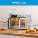 Midea Flexify French Door Toaster Oven Air Fryer Combo, 26.4 QT, Extra Large Air Fryer Countertop Oven 10-in-1 Combo, 25% Faster Cooking and 90% Less Oil, Stainless Steel - Image 12
