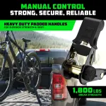 Rhino USA Ratchet Straps Tie Downs (4-Pack) - 1 Inch x 15 Feet (1,823lb Break Strength) - Ultimate Tie Down Straps with Safety S Hooks - for Trucks, Cargo, Moving, Appliances - Black - Image 7