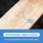meite Staples for Staple Gun, 3/8 Inch Length Heavy Duty T-50 Staples, Galvanized, 20 Gauge 3/8" Crown, Compatible with T-50 Staple Gun, Ideal for Upholstery, Construction, Furniture (1,512 Counts) - Image 3