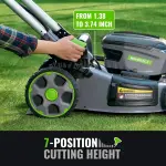 60V Self-Propelled Lawn Mower 21-Inch, Brushless Cordless Mower for Large Yards, Electric with LED Headlight, 2X5.0Ah Battery & Rapid Charger - Image 2