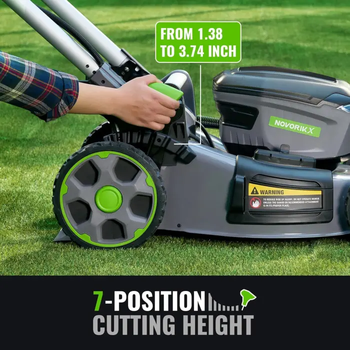 60V Self-Propelled Lawn Mower 21-Inch, Brushless Cordless Mower for Large Yards, Electric with LED Headlight, 2X5.0Ah Battery & Rapid Charger - Image 2