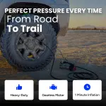 VIAIR Digital EVC85P - Portable Air Compressor Tire Inflator for Car, SUV & Truck | Preset Automatic Shut Off Feature | 12V Road Tire Pump Air Compressor 60 PSI - Image 2