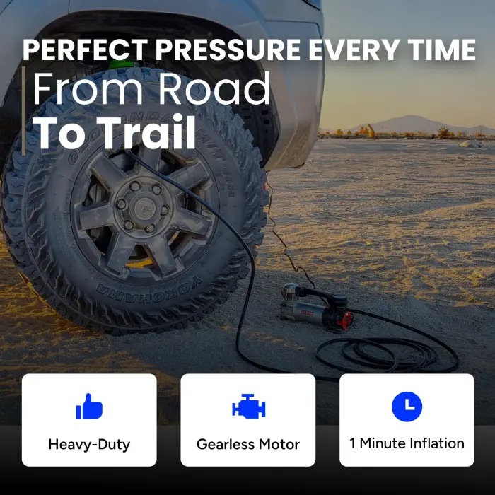 VIAIR Digital EVC85P - Portable Air Compressor Tire Inflator for Car, SUV & Truck | Preset Automatic Shut Off Feature | 12V Road Tire Pump Air Compressor 60 PSI - Image 2