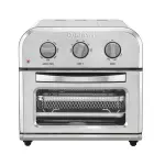 Cuisinart Compact Air Fryer Toaster Oven, Stainless Steel Fryer with 6-in-1 Functions, Adjustable Temperature, Includes Oven Rack, Baking Pan and Air Fry Basket, TOA-26