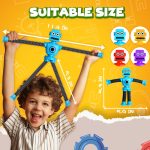 Christmas Stocking Stuffers Gift for Toddlers Kid Boy Grandkid Year Old Age 3 4 5 6 7 8, Robot Sensory Travel Toy 4Pcs Airplane Autism Pop Tube Suction Fidget Toy Autistic Easter Basket Valentines Day - Image 6