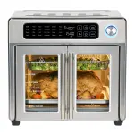Emeril Lagasse Extra Large French Door Air Fryer Toaster Oven Combo, 24 Cooking Functions and Digital Controls, 7 Accessories Included, Stainless Steel Finish, 26QT Capacity