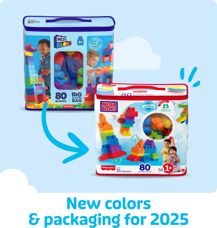 Mega Bloks First Builders Toddler Blocks Toys Set, Big Building Bag with 80 Pieces and Storage, Ages 1+ Years - Image 2