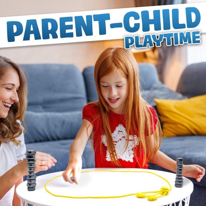 Upgraded (Multi-Level) Magnet Chess Game with String & Stones - Clear & Simple Instructions | Premium Set with 20 Larger & Stronger Stones, Adjustable Rope, 2 Dice & Travel Pouch | for Kids & Adults - Image 3