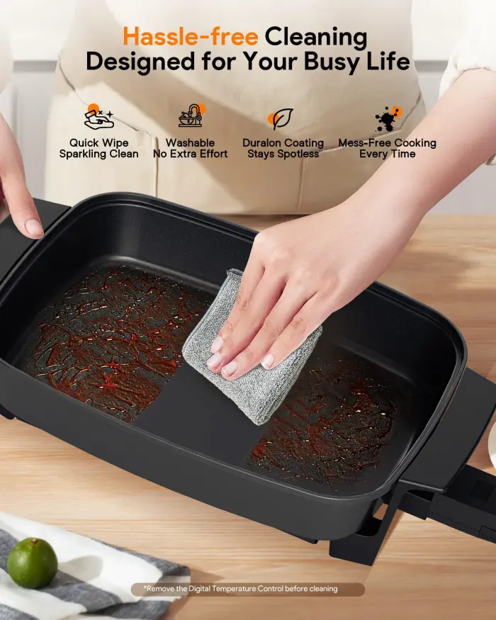 Nuwave Medley XL Digital Electric Skillet, Family Size Griddle w/Glass Lid, 2025 New & Improved Precision Heating, 100°-425°F, PFAS Free G11 Nonstick Ceramic Coating, Portable Hot Plate, 7qt Capacity - Image 2