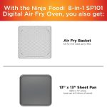Ninja Digital Air Fry Countertop Oven, 8-in-1 Functionality, 1800W, Flip-Up Design, XL Capacity, Air Fry Basket, Wire Rack & Crumb Tray, Silver, SP101 - Image 9