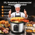 17.8QT Commercial Electric Pressure Cooker stainless steel Pressure Cooker | 24-hour Presetting |12 in 1 slow cooker with temperature control | LED Multifunction Food Warmer with nonstick pot - Image 9
