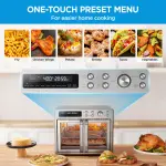 Midea Flexify French Door Toaster Oven Air Fryer Combo, 26.4 QT, Extra Large Air Fryer Countertop Oven 10-in-1 Combo, 25% Faster Cooking and 90% Less Oil, Stainless Steel - Image 6