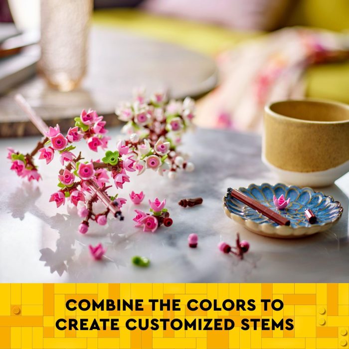 LEGO Cherry Blossom Building Toy for Kids, Girls & Boys, Ages 8+ - Artificial Cherry Blossom Decor for Home & Display - Creative Gift Idea for Plant & Flower Lovers - 40725 - Image 3