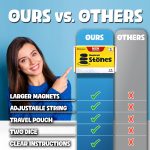 Upgraded (Multi-Level) Magnet Chess Game with String & Stones - Clear & Simple Instructions | Premium Set with 20 Larger & Stronger Stones, Adjustable Rope, 2 Dice & Travel Pouch | for Kids & Adults - Image 9