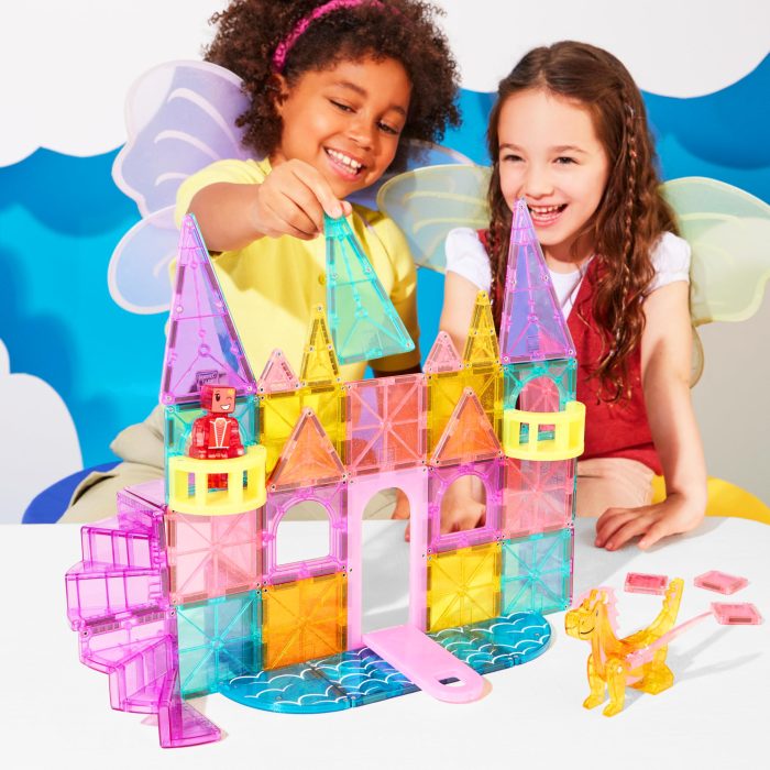 Magna-Tiles Castle DLX 48-Piece Magnetic Construction Set, The Original Magnetic Building Brand - Image 7