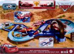 Mattel Disney and Pixar Cars Playset with 2 Toy Cars, Lightning McQueen & Francesco Bernoulli, GRC Jumping Raceway Track Set with Kid-Powered Booster - Image 2