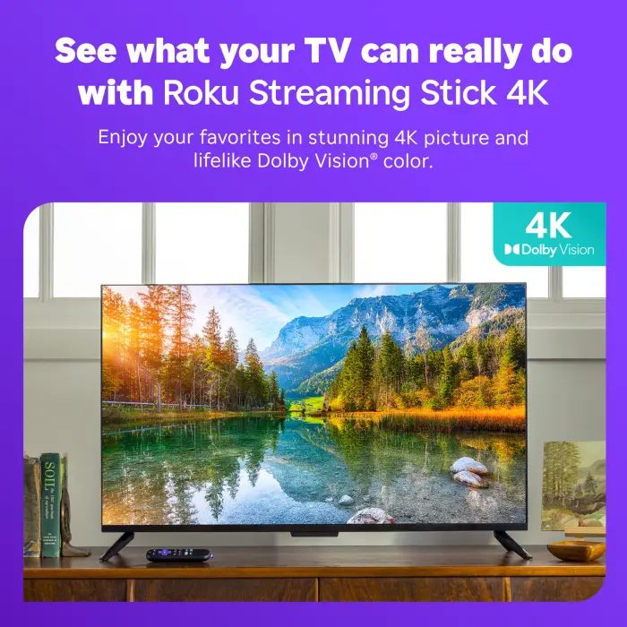 Roku Streaming Stick 4K - HDR & Dolby Vision Roku Streaming Device for TV with Voice Remote & Long-Range Wi-Fi - Free & Live TV - Image 12
