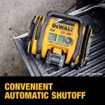 DEWALT Tire Inflator Portable Air Compressor 20V MAX, Car Air Pump with Automatic Shut Off, LED Light, Tool Only (DCC020IB) - Image 7