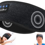 MUSICOZY Sleep Headphones Bluetooth 5.4 Headband, Wireless Earphones Music Sleep Earbuds Sleeping Eye Mask with HD Stereo Speakers for Workout Running Travel Yoga, Ideal Gifts for Men Women(Black)