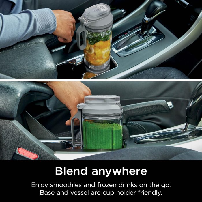 Ninja Blast Max, Portable Blender + Twist & Go, Personal Smoothie, Blend, Ice Crush, 3 Programs, Cordless, 22 oz removable Vessel, Dishwasher Safe, Leakproof, Silver, BC251SL - Image 3