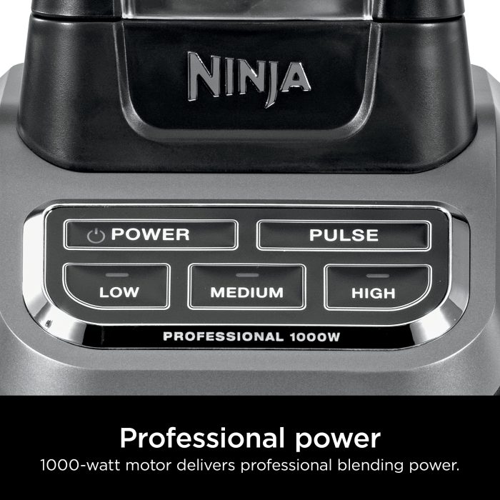 Ninja Professional Blender 1000W, Total Crushing Technology- Smoothies, Ice Crushing & Frozen Fruit, Full-Size Countertop Blender, 72-oz. Pitcher, Black & Grey, BL610 - Image 8
