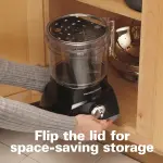 Hamilton Beach Food Processor & Vegetable Chopper for Slicing, Shredding, Mincing, and Puree, 8 Cup, Black - Image 3