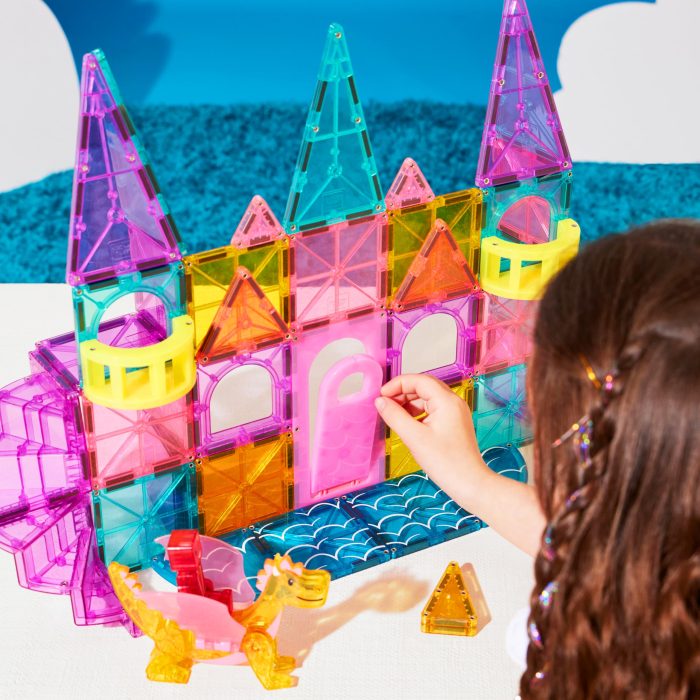 Magna-Tiles Castle DLX 48-Piece Magnetic Construction Set, The Original Magnetic Building Brand - Image 5