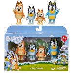 Bluey Family Figure Pack of 4, Robust Poseable Character Toys with Bingo, Chilli, and Bandit Figures, Toddler-Sized Animal Figurines for Kids Ages 3+