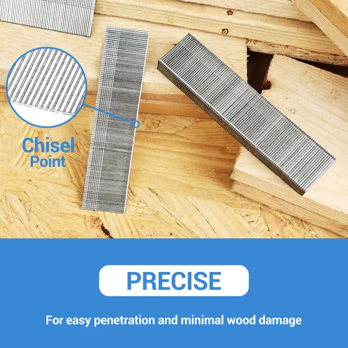 meite 18 Gauge Brad Nails, 2 Inch 18GA Brad Nails Galvanized Small Finishing Nail Gun Nails for Pneumatic, Electric Brad Nailer Gun (1,000 Counts) - Image 4