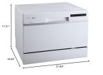 EdgeStar DWP62WH 6 Place Setting Portable Countertop Dishwasher - White - Image 2