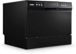 COMFEE’ Countertop Dishwasher, Energy Star Portable Dishwasher, 6 Place Settings & 8 Washing Programs, Speed, Baby-Care, ECO& Glass, Dish Washer for Dorm, RV& Apartment, Black - Image 3