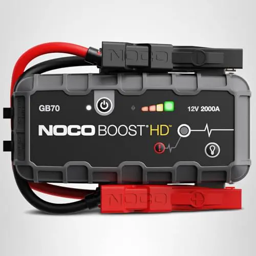 NOCO Boost GB70: 2000A UltraSafe Jump Starter – 12V Lithium Battery Booster Pack, Portable Jump Box, Power Bank & Jumper Cables - for 8.0L Gas and 6.0L Diesel Engines - Image 2