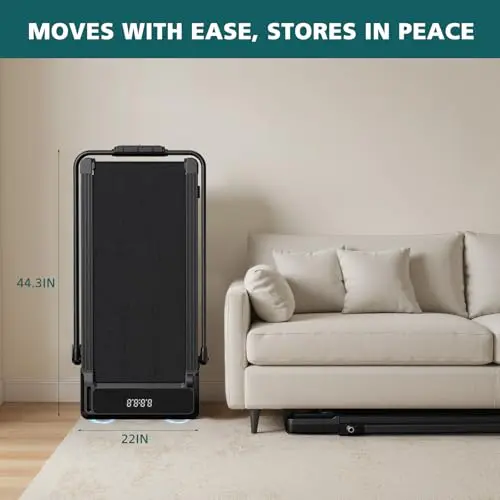 Smug Compact Armless Treadmill, Space Saving Design for Home & Office, Quiet Under Desk Walking Pad, 200 Lbs Capacity 3 in 1 Portable Walking Treadmill - Image 10