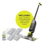 Shark VACMOP Cordless Hard Floor Cleaner, Vacuum and Spray Mop, Powerful Suction, Lightweight, LED Headlights, Includes 4 Disposable Pads, 12oz Multi-Surface Cleaning Solution, Gray, VM252 - Image 3