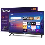 Roku Smart TV 2025 32" Select Series, 720p HD TV Roku TV with Voice Remote Flat Screen LED Television with Wi-Fi for Streaming Live Local News, Sports, Family Entertainment (Renewed)