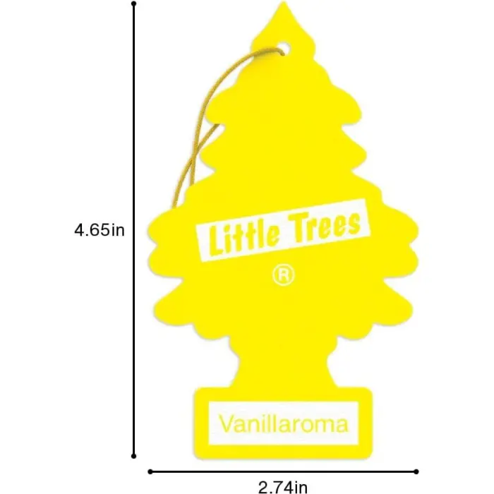 LITTLE TREES Car Air Freshener | Hanging Paper Tree for Home or Car | Vanillaroma | 3 Pack - Image 2