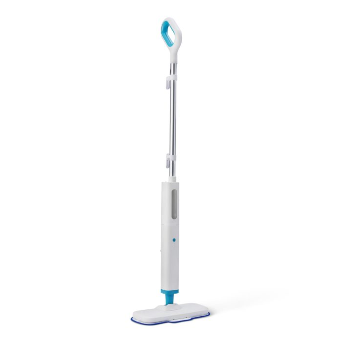 41Lx6BftU2L Amazon Basics Steam Mop for Hard Floor Cleaning with 20-Foot Cord, 3 Washable Pads, White - Image 1