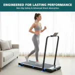 Smug Compact Armless Treadmill, Space Saving Design for Home & Office, Quiet Under Desk Walking Pad, 200 Lbs Capacity 3 in 1 Portable Walking Treadmill - Image 8